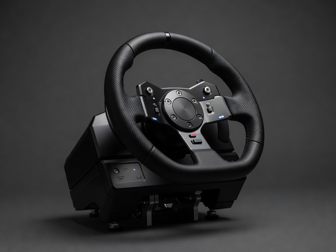 High-tech direct drive racing wheel base and steering wheel rim